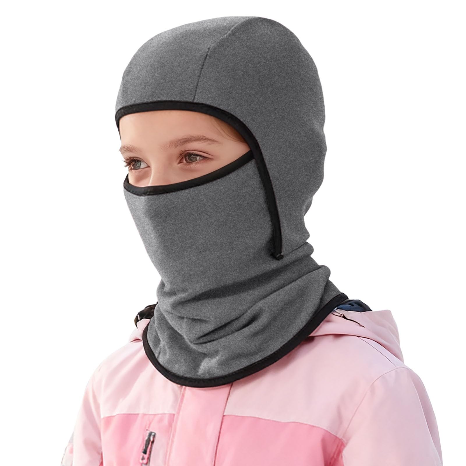 Kinder Sturmhaube Winter, Multifunktional Winddicht Fleece Warm Skimaske Radfahren Gesichtsmaske unter dem Helm, Sturmmaske Mütze mit Halswärmer für Jungen Mädchen 6–13, Winter Outdoor Sport