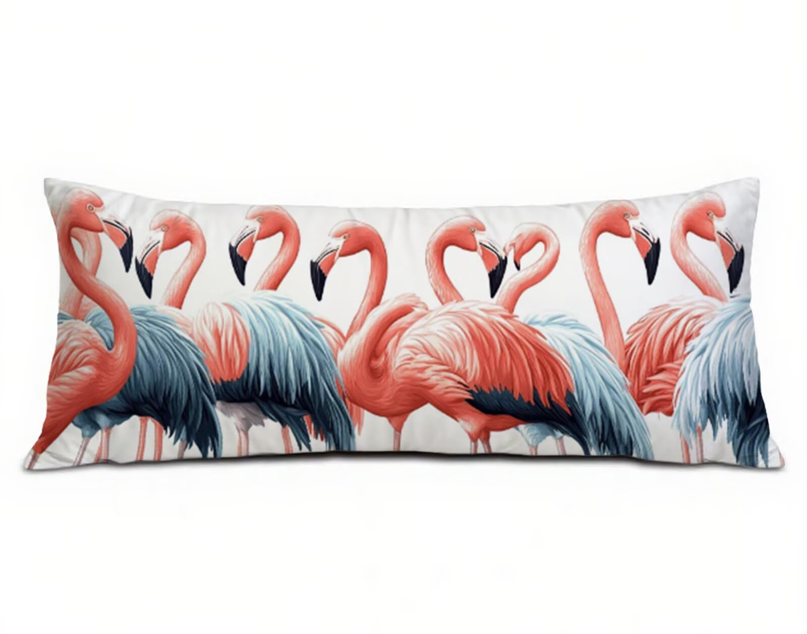 Tropikalne poszewki na poduszki 60 x 180 cm poszewka na poduszkę z flamingiem poduszka miękka aksamitna poprawa jakości snu, z niewidocznym zamkiem błyskawicznym poszewka na poduszkę, Boże Narodzenie