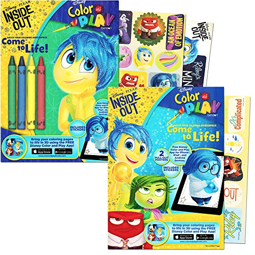 Disney Inside Out Coloring and Activity Book 2 Books Filled with
