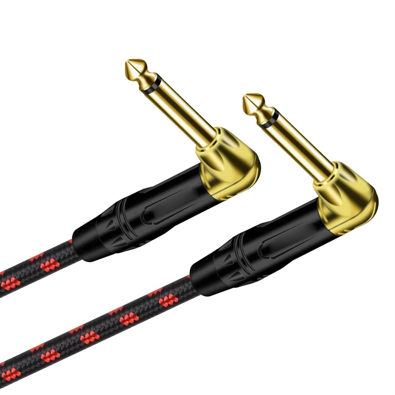 Cavo Jack Da 1/4 Ad Angolo Retto Da 6,35 Mm Cavo Intrecciato Maschio-maschio Per Tastiera Chitarra Basso Cavo Audio per Strumento Chitarra (Color : 2 m)