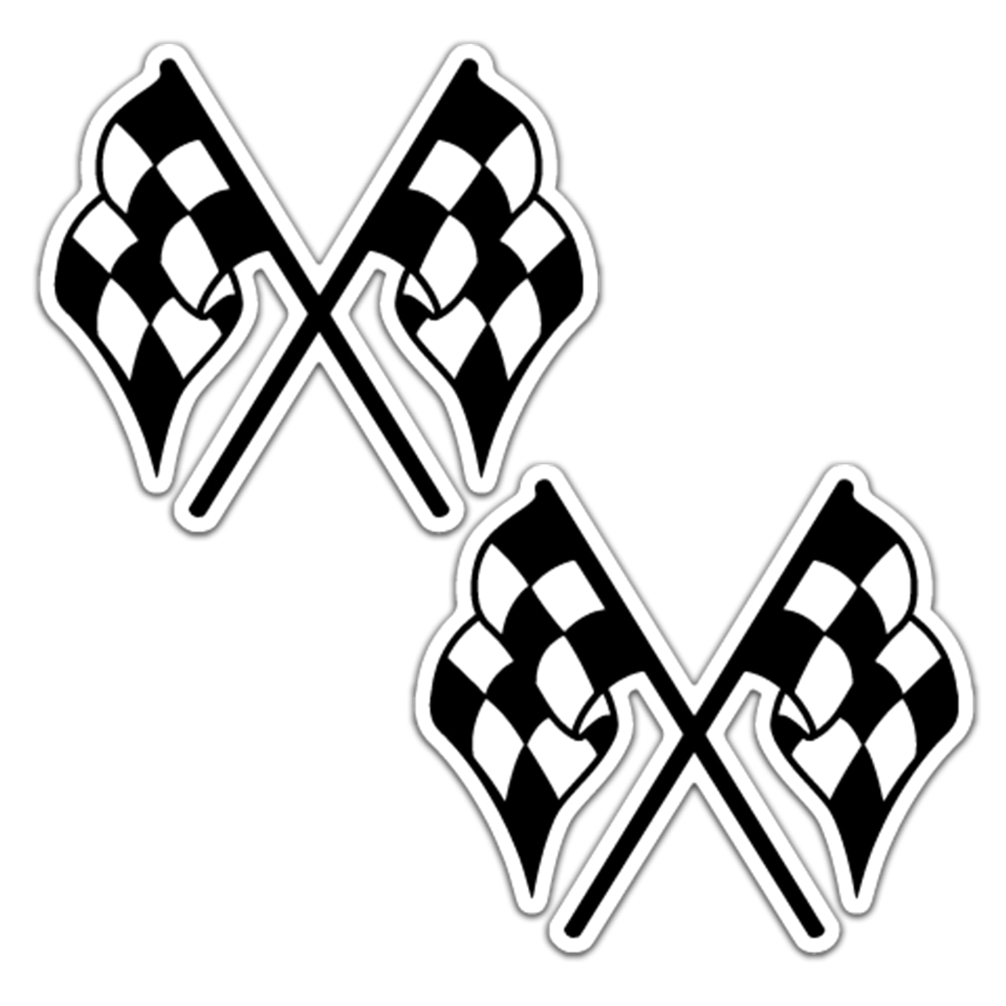 Amazon.com - Checkered Flags Vinyl Decal Sticker (2 Pack!!!) | Tumbler ...
