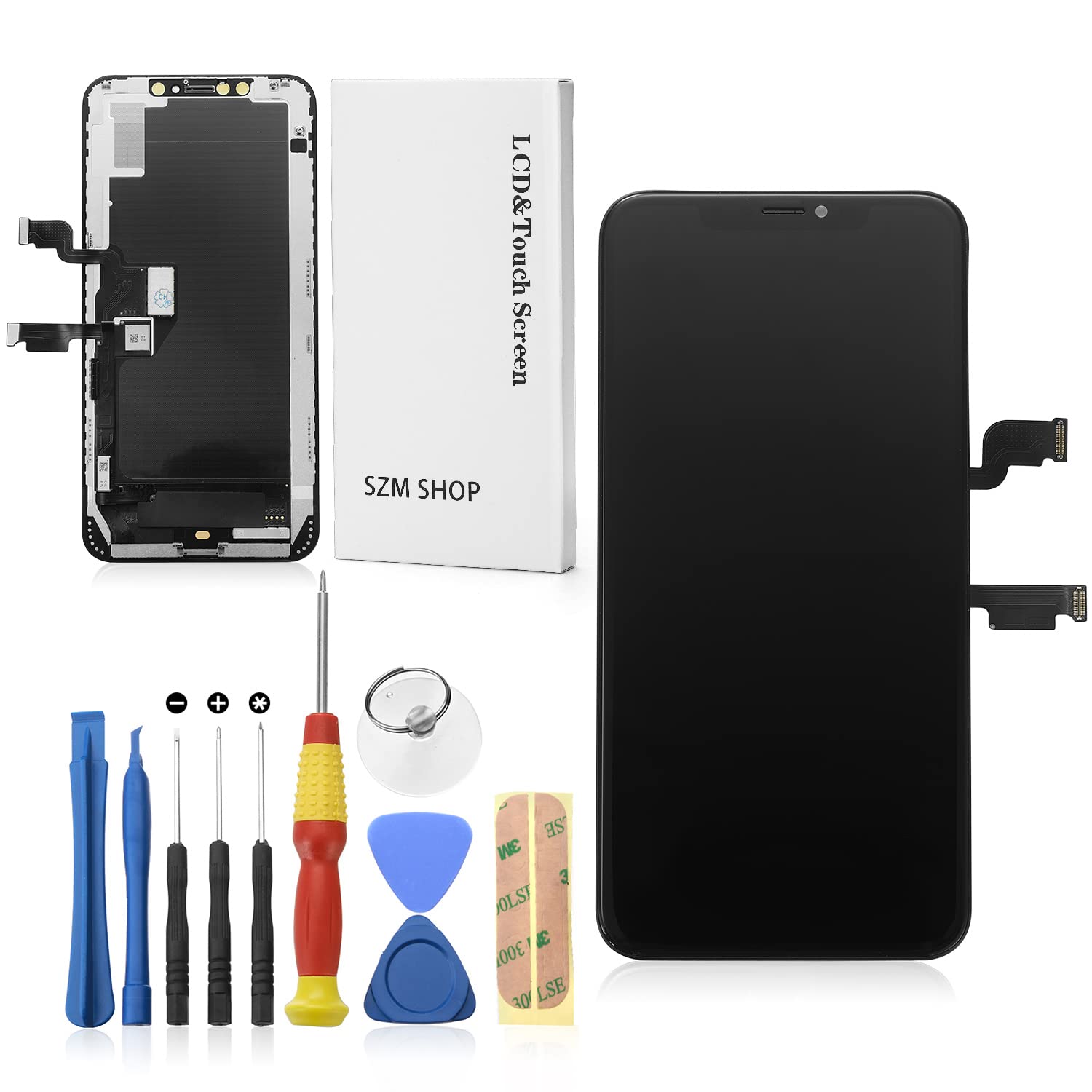 Amazon | SZM iPhone XS max フロントガラスデジタイザ 修理交換用