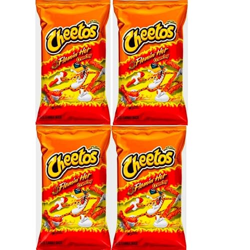Cheetos Flamin Hot Crunchy 8oz/226g (Pack of 4)