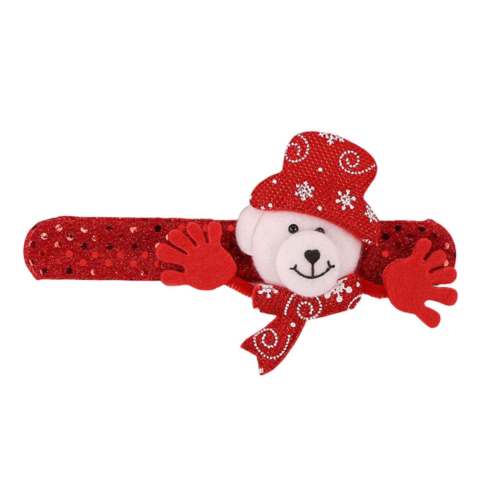 Buxuaaaa Portable Animal Slap Bracelets Christmas Themed Slap Wristbands Friend and Family Festival Ornament Sturdy and Washable