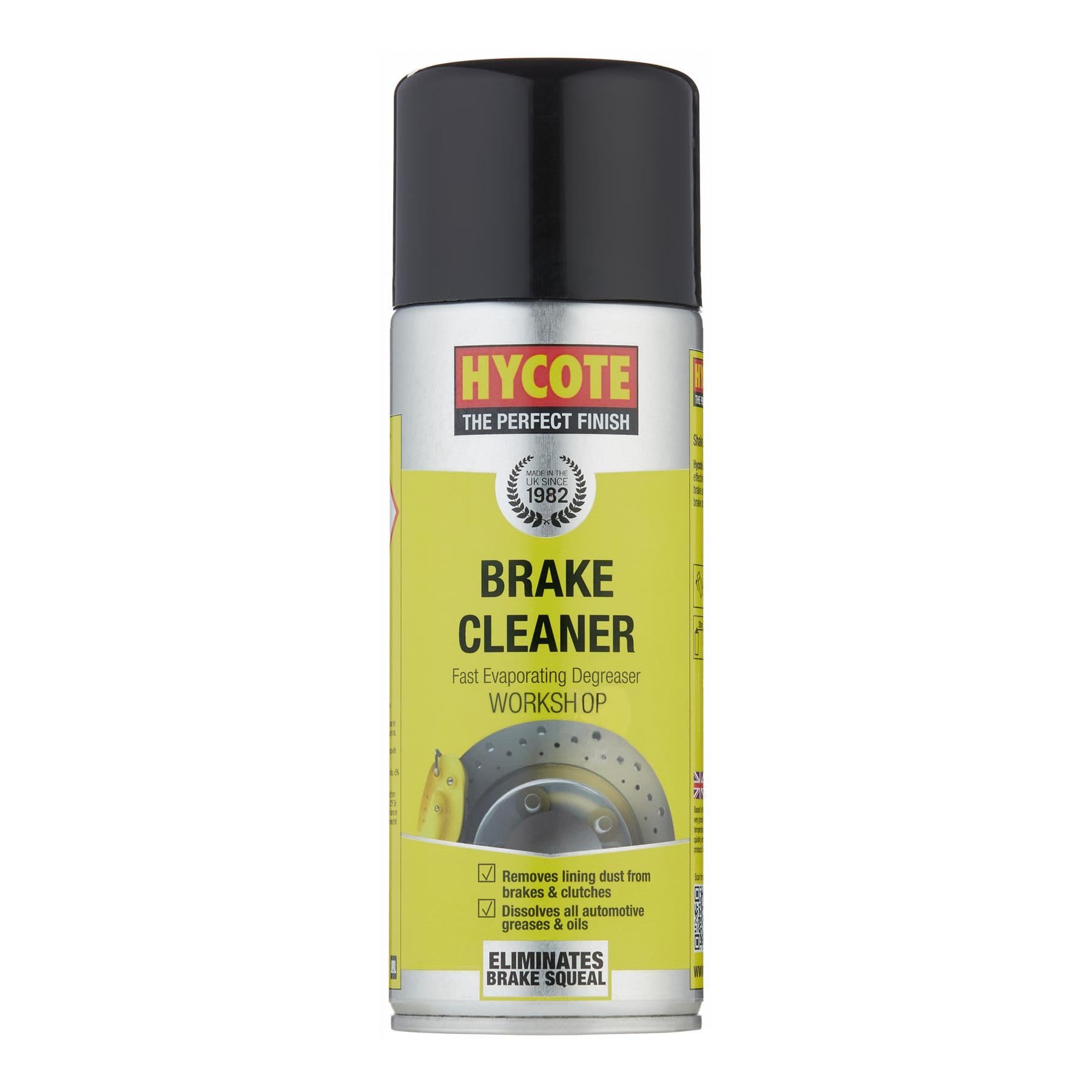Hycote Workshop Fast Evaporating Degreasing Brake Cleaner Spray Can, 400 ml