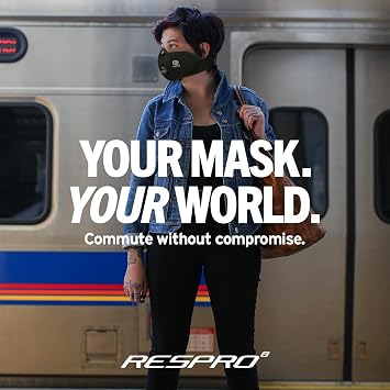 Respro Ultralight Mask (Black, Large)