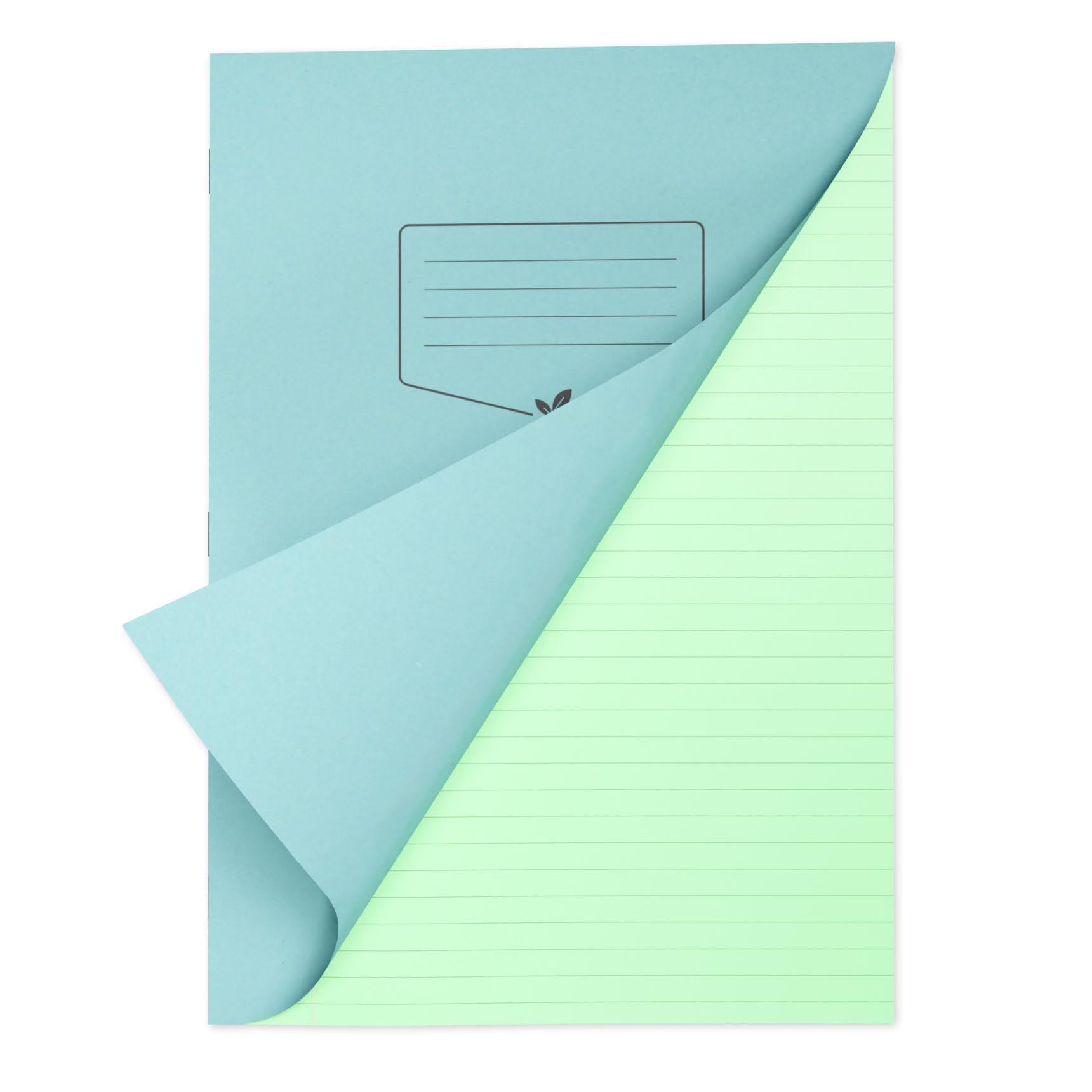Silvine A4 Green Paper Dyslexia Exercise Book | 48 Lined Pages, 80gsm Tinted Paper for SEN Supportive Learning & Memory Aid