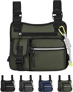 Genérico Adjustable Zipper Multi-functional Tactical Chest Bag, Sporty Vest Bag for Outdoor Hiking Cycling Workouts, Sport