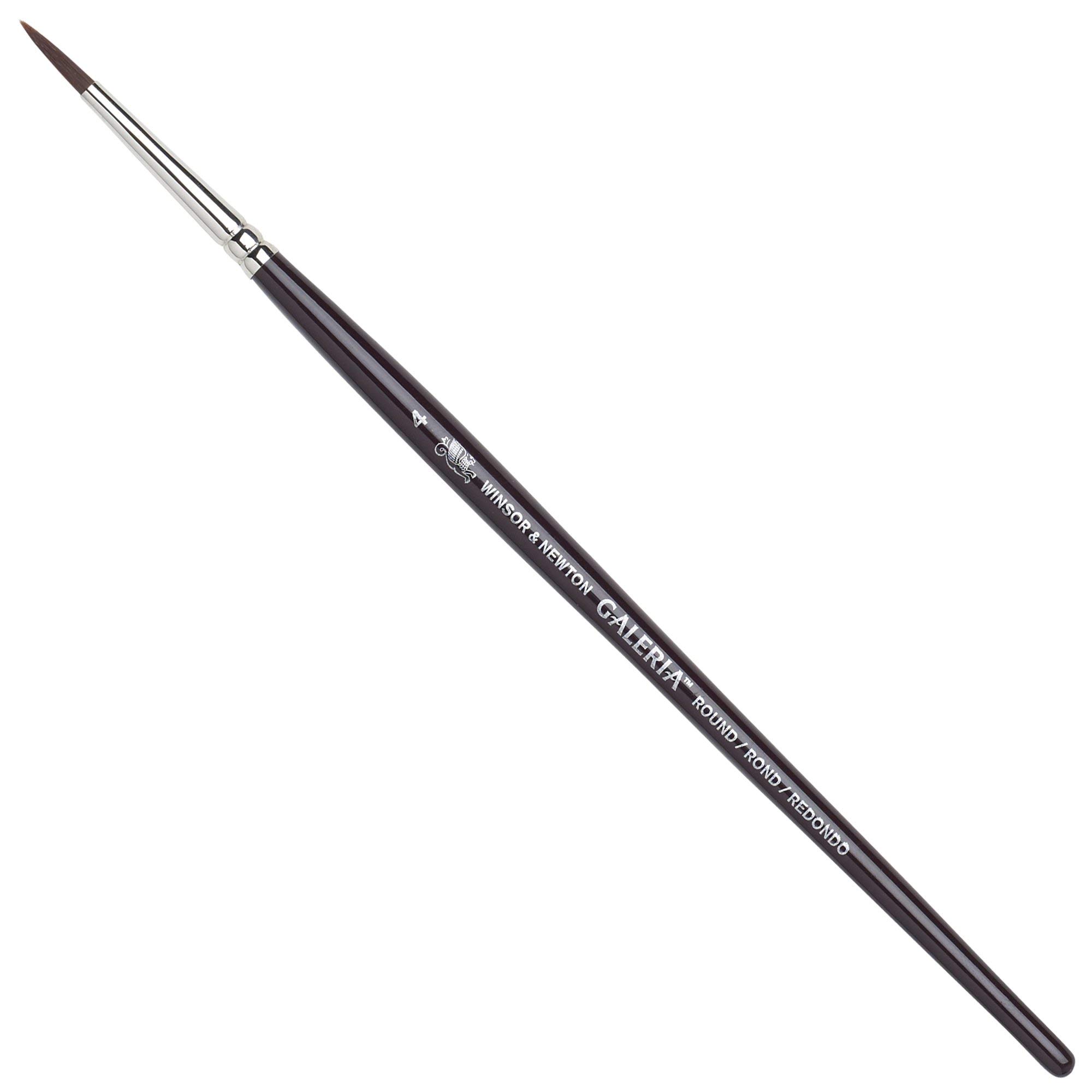 Winsor & Newton Galeria Round Brush - Size 4 - Synthetic Fibres - Short Handle