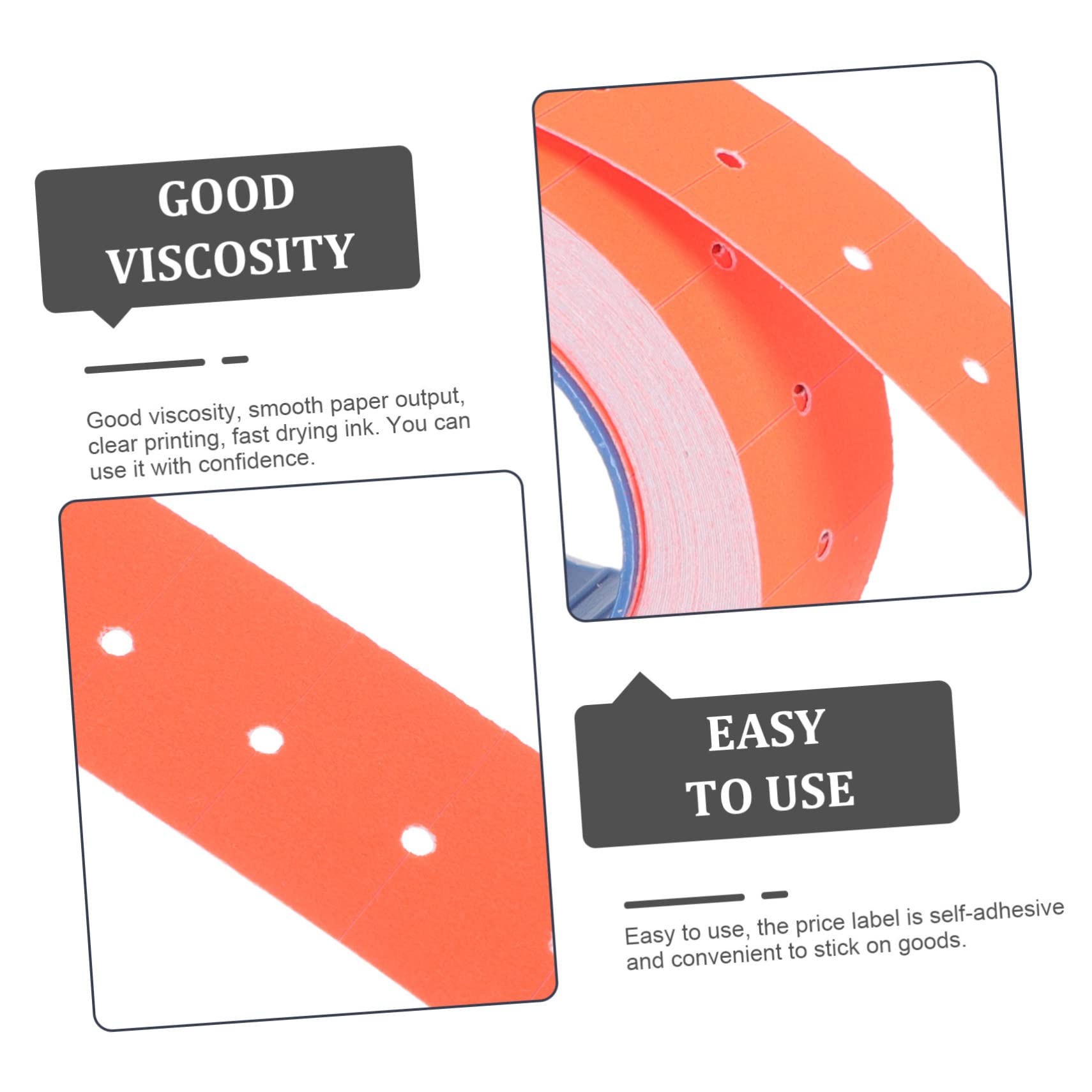 DINHEAROM 1 Roll Cost Tag Sticker Paper for Supermarket Pricing Cost Stickers with Labels Easy to Use Marker for Retail Supply