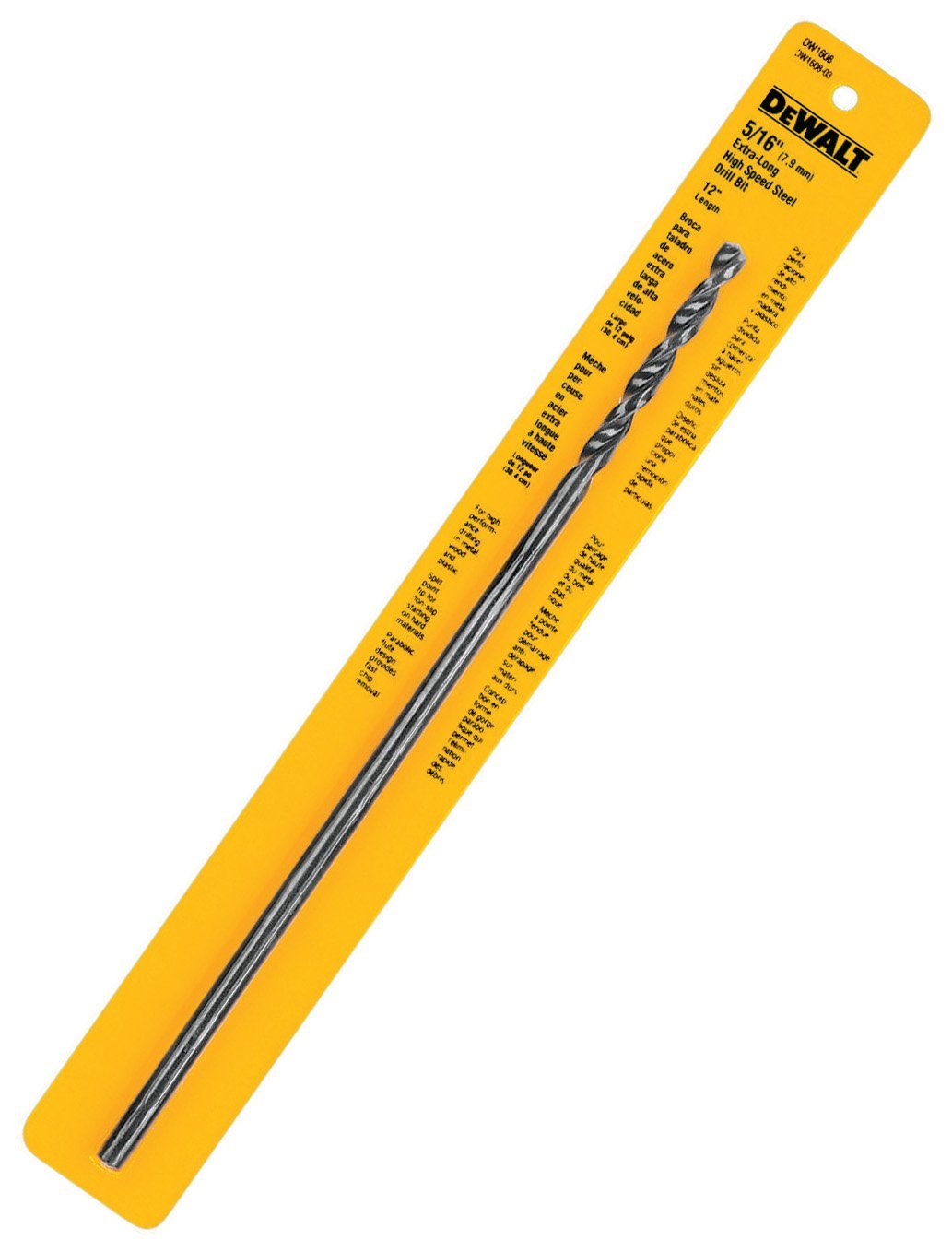 Dewalt DW1608 5/16 Zoll von 12 Zoll extra lang schwarz-Oxid Twist-Bohrer Bit
