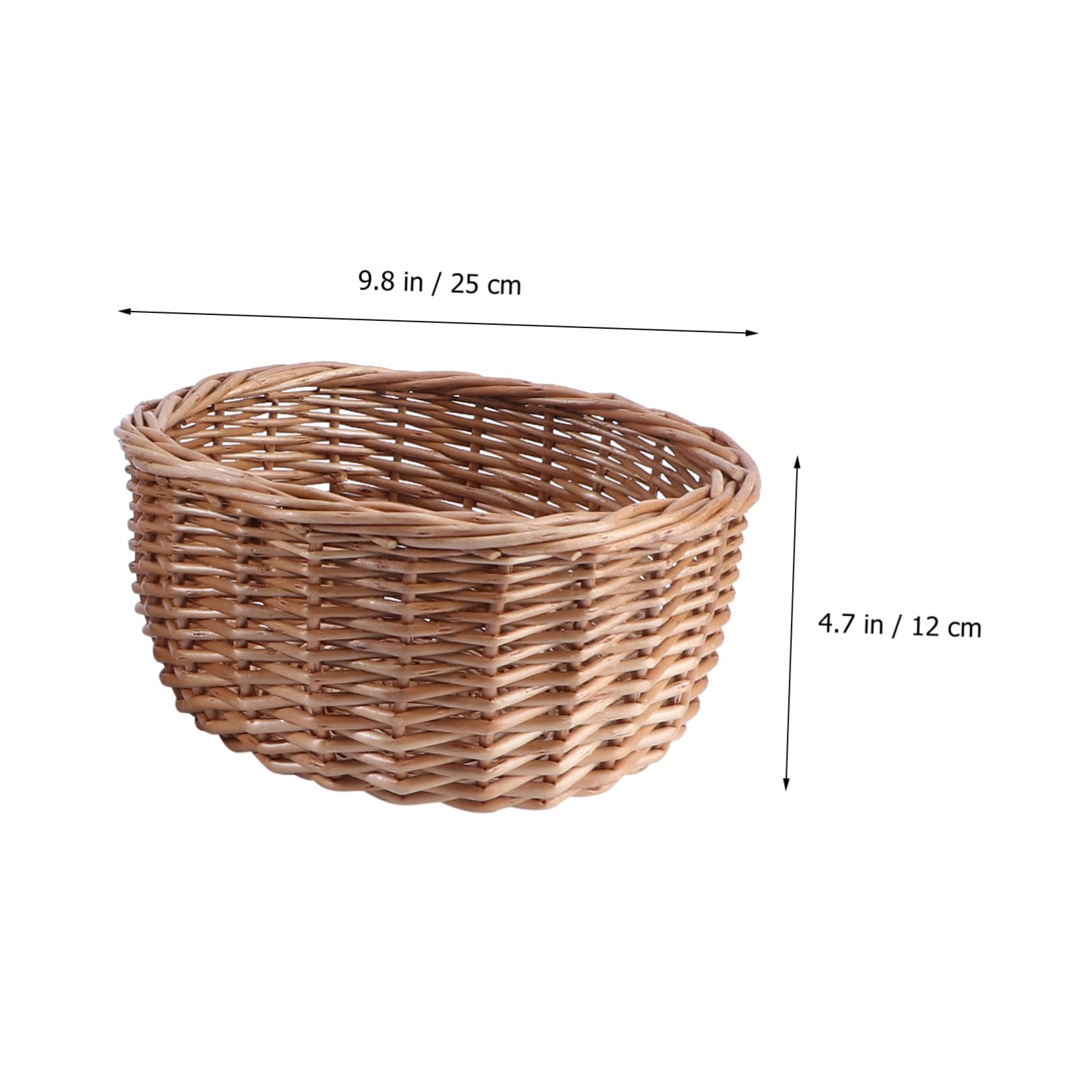 Cabilock 1pc Rattan Woven Storage Plate Natural Style Fruit and Bread Organizer for Home for Snacks and Items Handmade Design