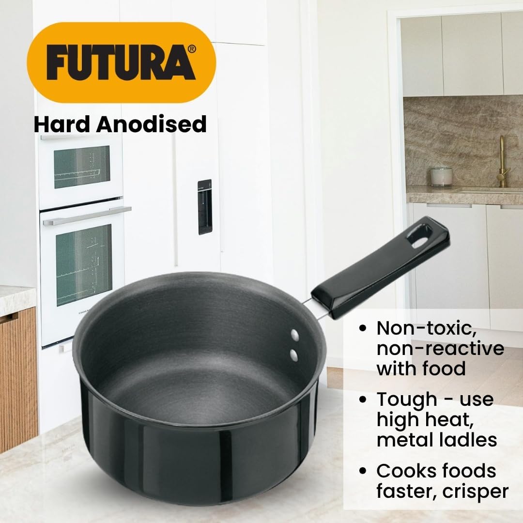 Futura Hard Anodised Sauce Pan, 2.25 Litres