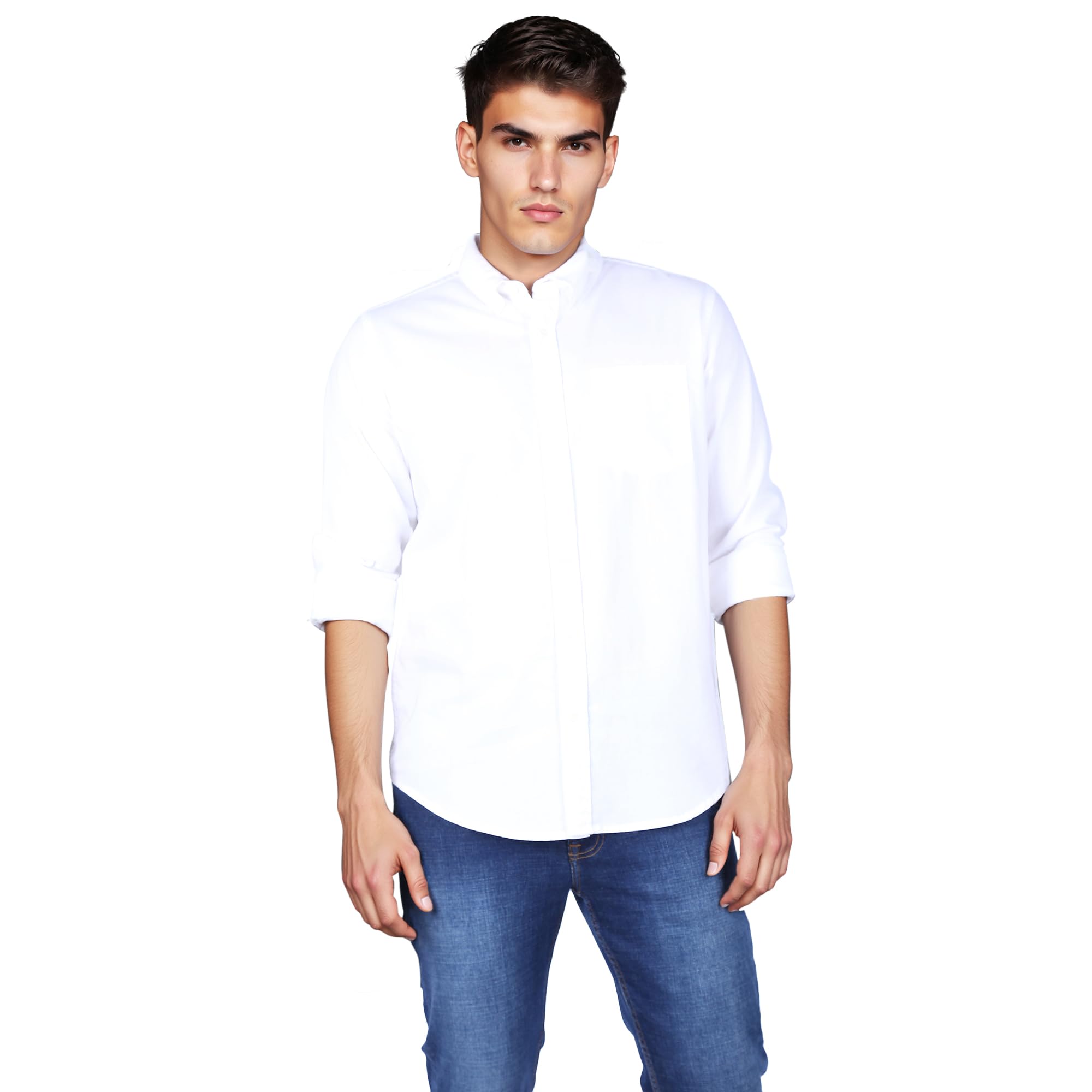 Lee Men Solid White Regular Fit Shirt in white