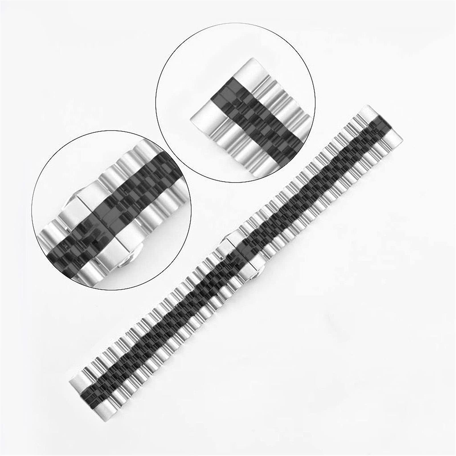 Cinturino per Orologio Cinturino in Acciaio Inossidabile Massiccio Spazzolato, Adatto per Cinturino a sgancio rapido Cinturino in Metallo di Ricambio in Acciaio Inossidabile 20 mm 22 mm