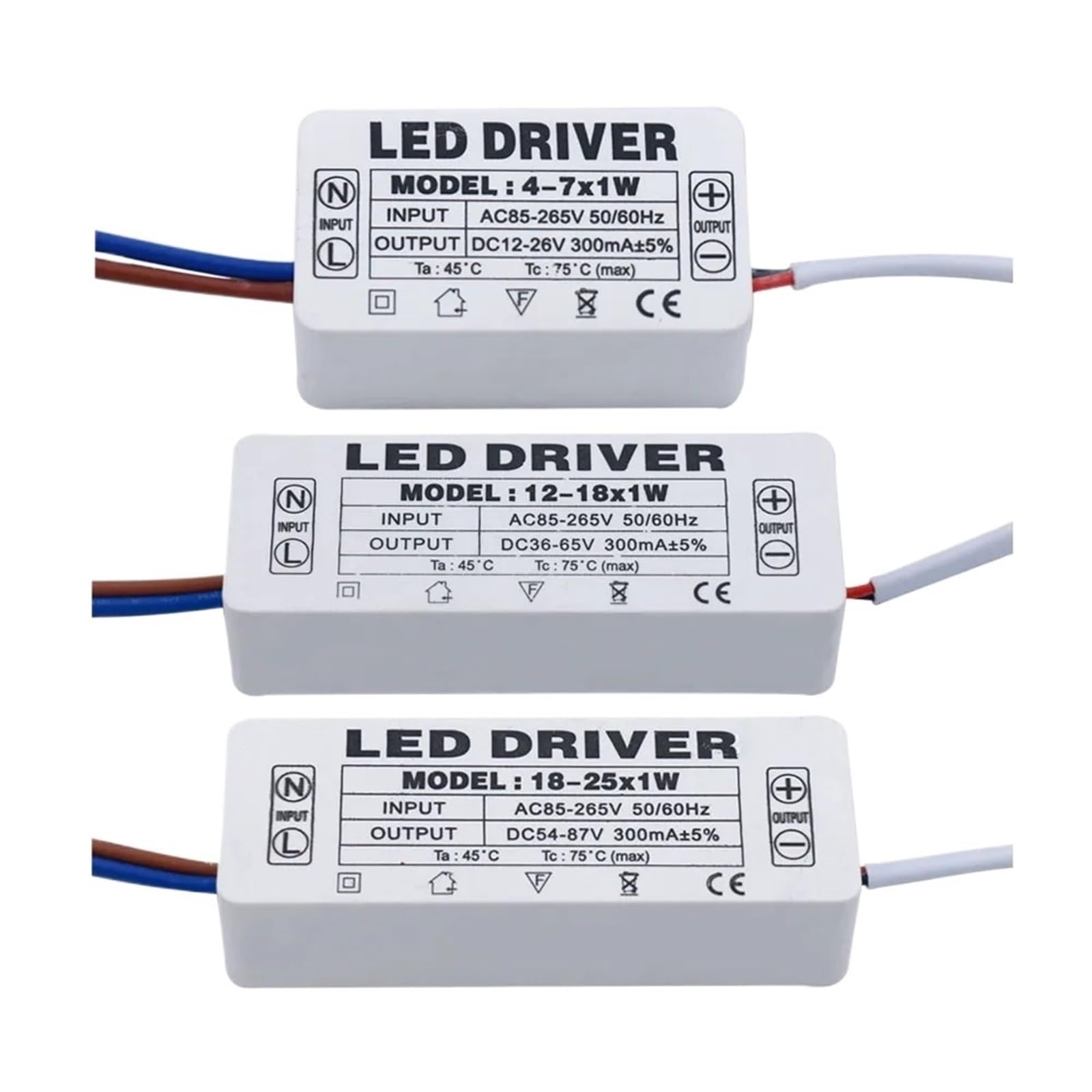 Driver LED 350mA transformateur éclairage AC90-265V alimentation mini - 8