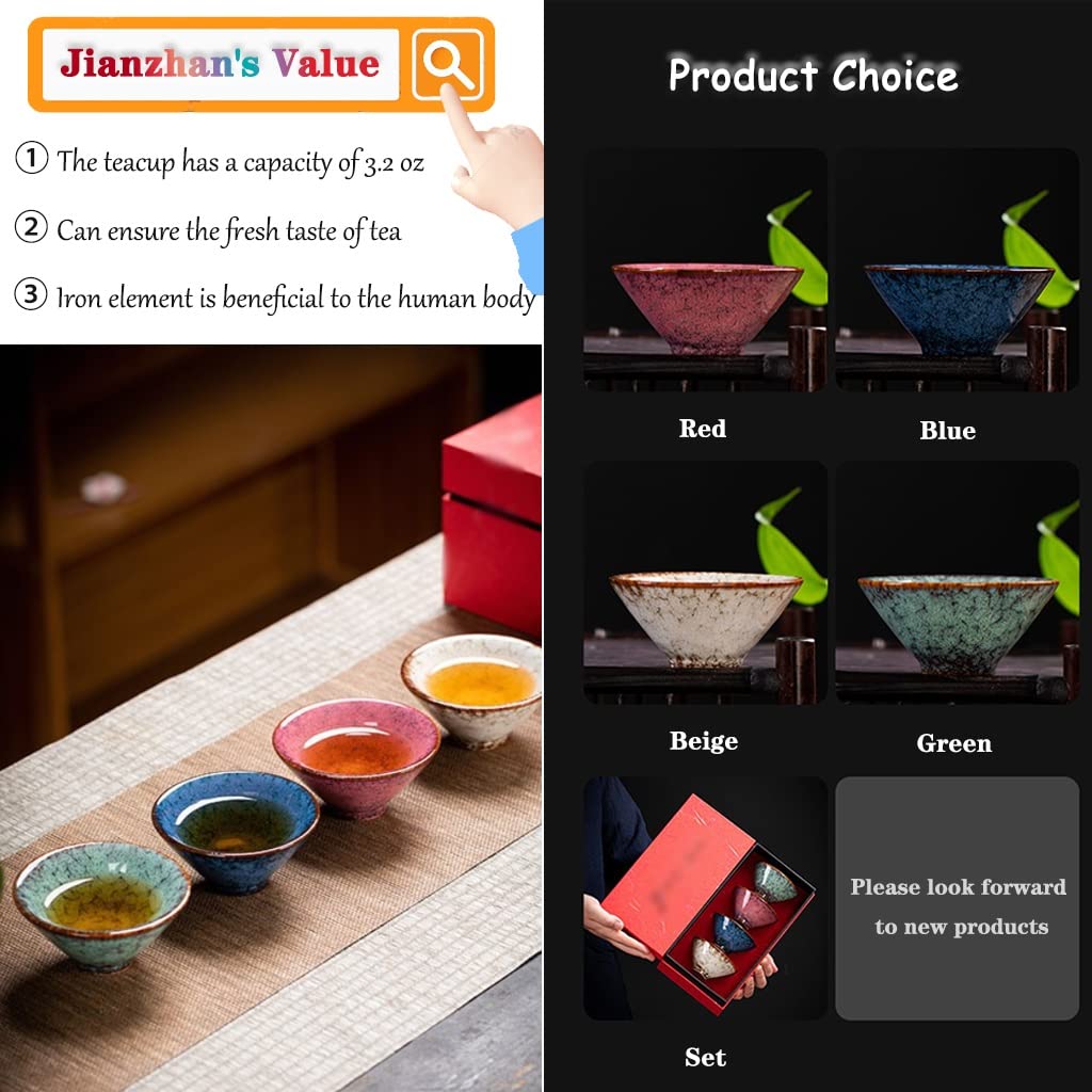 Tazas de té Taza De Té Kungfu Taza De Té De Cerámica Jianzhan De La Forma del Sombrero, Tazón De Té Japonés Kiln Transformation, Copa Maestra Dedicada A La Degustación De Té