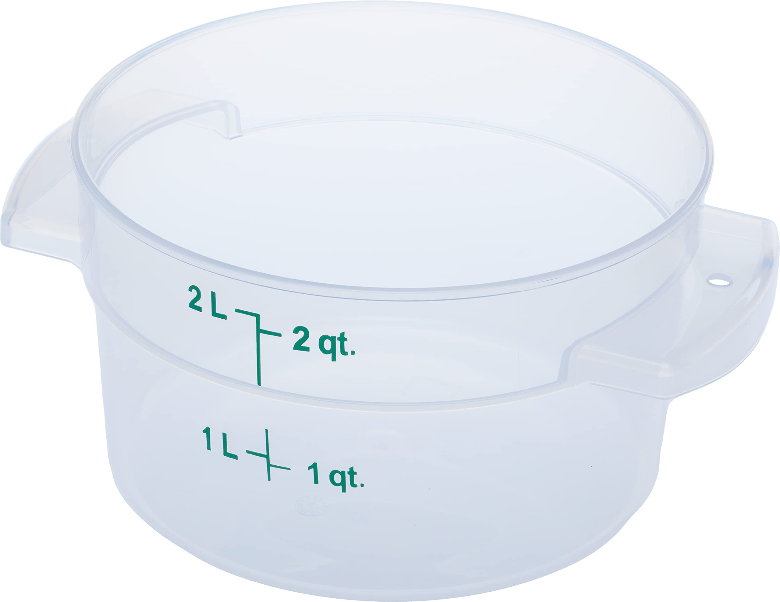 Carlisle FoodService Products Storplus Round Food Storage Container with Stackable Design for Catering, Buffets, Restaurants, Polypropylene (Pp), 2 Quart, Clear