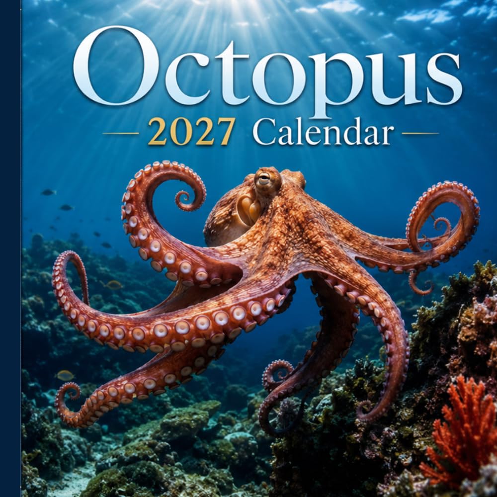 Octopus 2027 Calendar: A Year of Ocean Wonders, Intelligent Sea Creatures, and Monthly Planning
