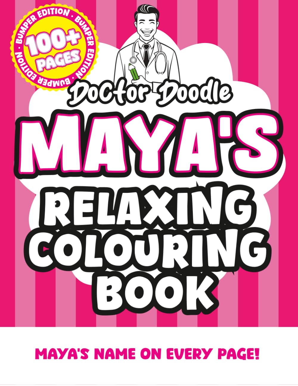 Maya's Relaxing Colouring Book: Relaxing Patterns and Illustrations for All Ages (Relaxing personalised colouring books)