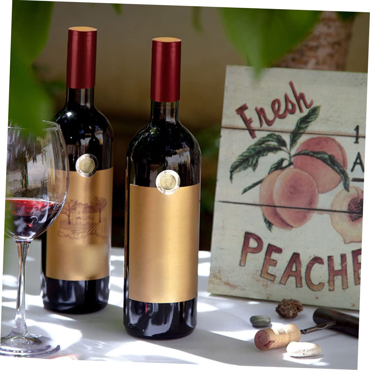 BEBEMOKO Plastic Heat Shrink Capsules Easy Install Wine Bottle Covers Wine Stoppers