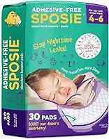 Sposie, pare com vazamentos de fraldas noturnos, proteção extra durante a noite para xixi na cama e treinamento de penico, serve para fraldas de 4 a 6, 30 quilates, sem adesivos