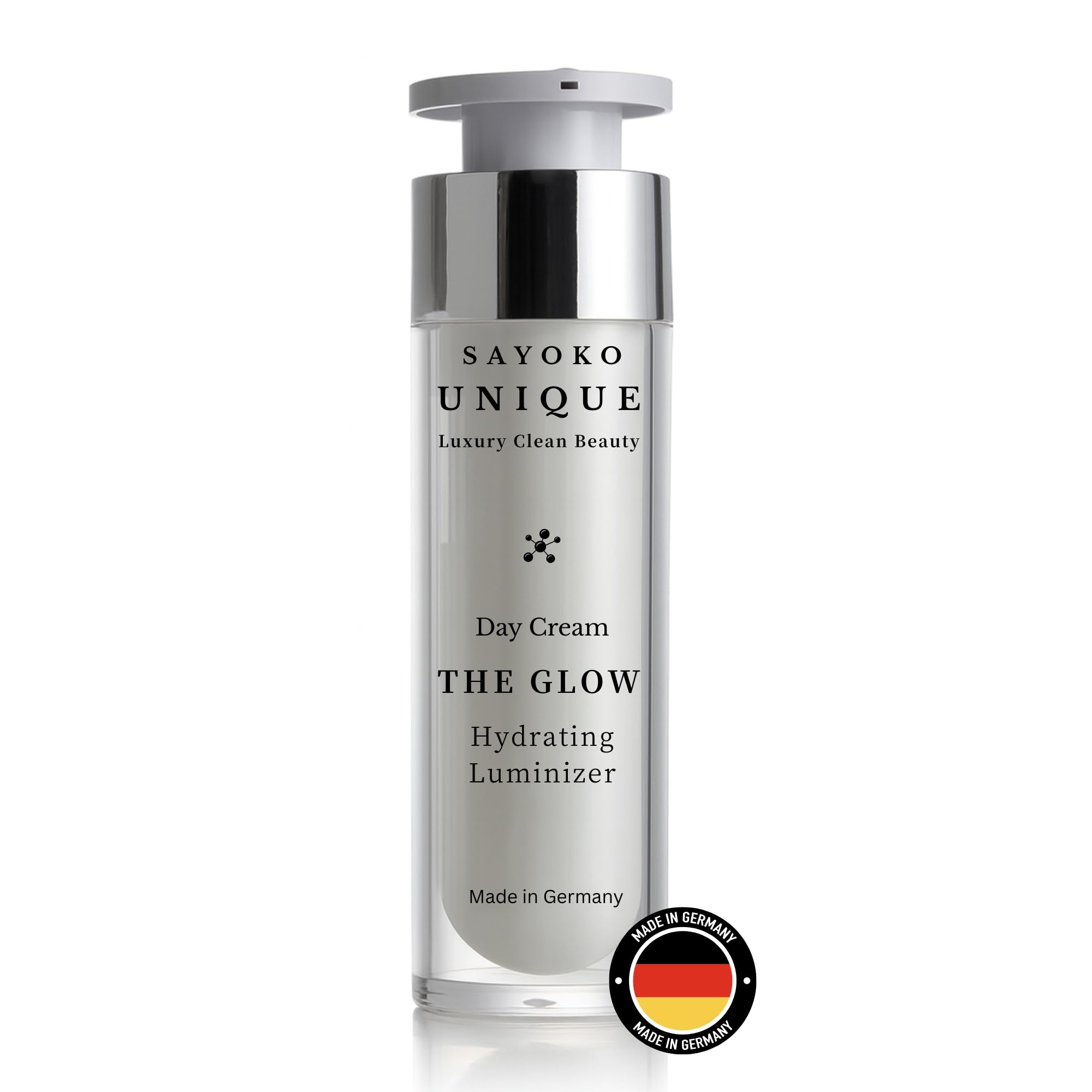 The Glow Hydrating Luminizer - Crema facial vegana con aloe vera y baquuchiol - Hidratación y brillo para piel seca - Cuidado de día Clean Beauty, cosmética natural
