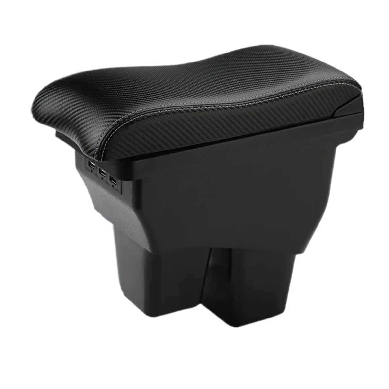 UMDJJU For Fit For Jazz For WRV 2014-2020 Car Armrest Box Retrofit Interior Storage 3USB Car Centre Console Armrest Box(5C carbon fiber 3usb)