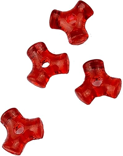 Paquete de 100 cuentas de aparejo de señuelos rojos de tres cuentas de hasta 400 libras de señuelos de arrastre y plataformas de gancho