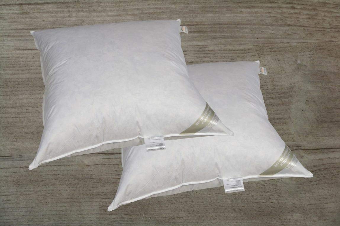 Betten Hofmann Exclusives Daunen Kopfkissen 80x80 cm, 850 g Füllgewicht, Daunenkissen, Kissen, prall gefüllt, 100% Daunen, 100% Natur,