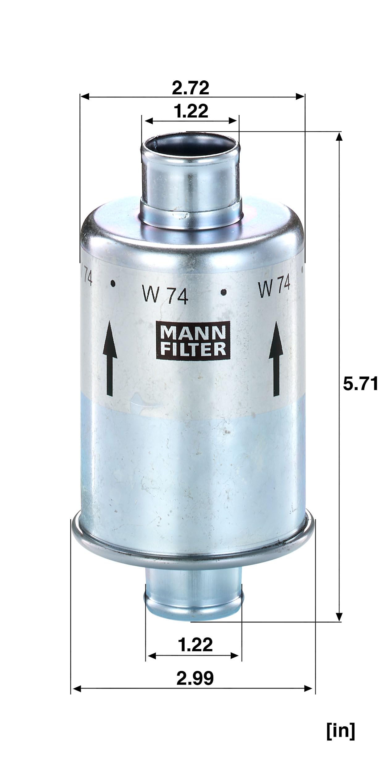 MANN-FILTER W 74 Filtre à huile Hydraulique - pour Applications non routières