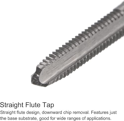 Miniatura 3 de Juego de grifos y brocas, 6 # -40 UNF 2B recta flauta máquina de rosca de fresado de grifo, 0.106 in M35 cobalto de alta velocidad de acero (HSS-CO)
