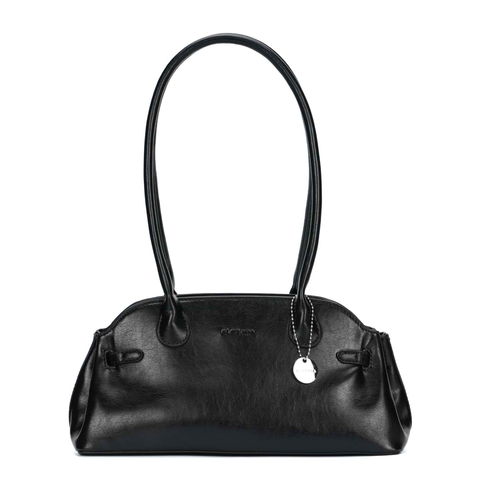 ALEX&MIAVintage Shoulder Bag for Women – Elegant PU Leather Handbag with Chic Silver Charm Trendy Swing Bag for Work
