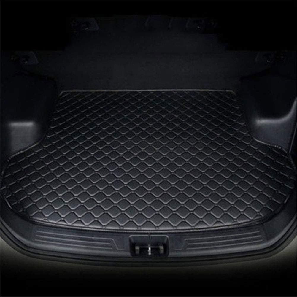 GUOLEIOO Car Leather Boot Mats for VW Taigo/Taigo R-Line SUV All-Weather Boot Liner, Waterproof, Non-Slip, Cargo Carpet Protective Mat,Black