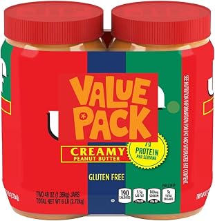 Jif'fsCreamy Peanut Butter Spread, 48 oz (Pack of 2) – Smooth & Rich Texture | Protein-Rich Snack | Perfect for Sandwiches, Baking & Cooking