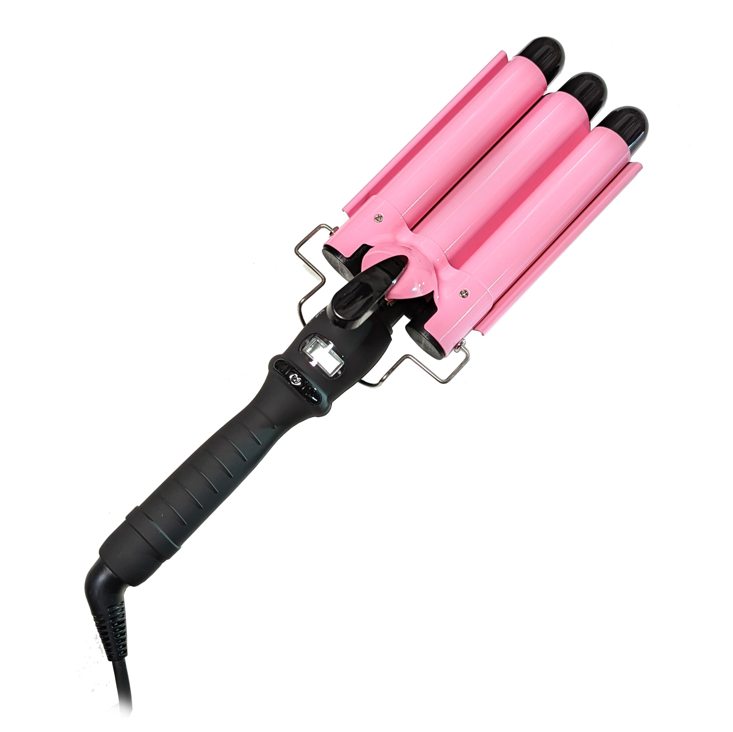Asani Three Barrel Curling Iron Wand, 1 Inch Ceramic Tourmaline Hair Waver