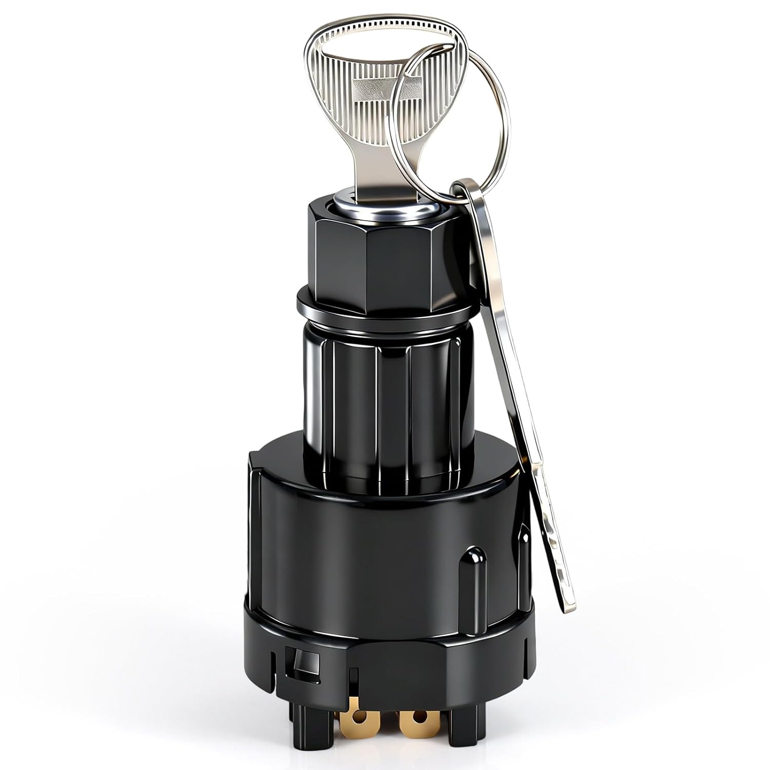 Ignition Starter Switch 57590-23342-71 (Replaces 57590-23340-71), Compatible with Toyota 7 & 8 Series Forklifts, Examples: 7FG/7FD10–45, 8FG/8FD10–30, 4-Position, with 2 Keys