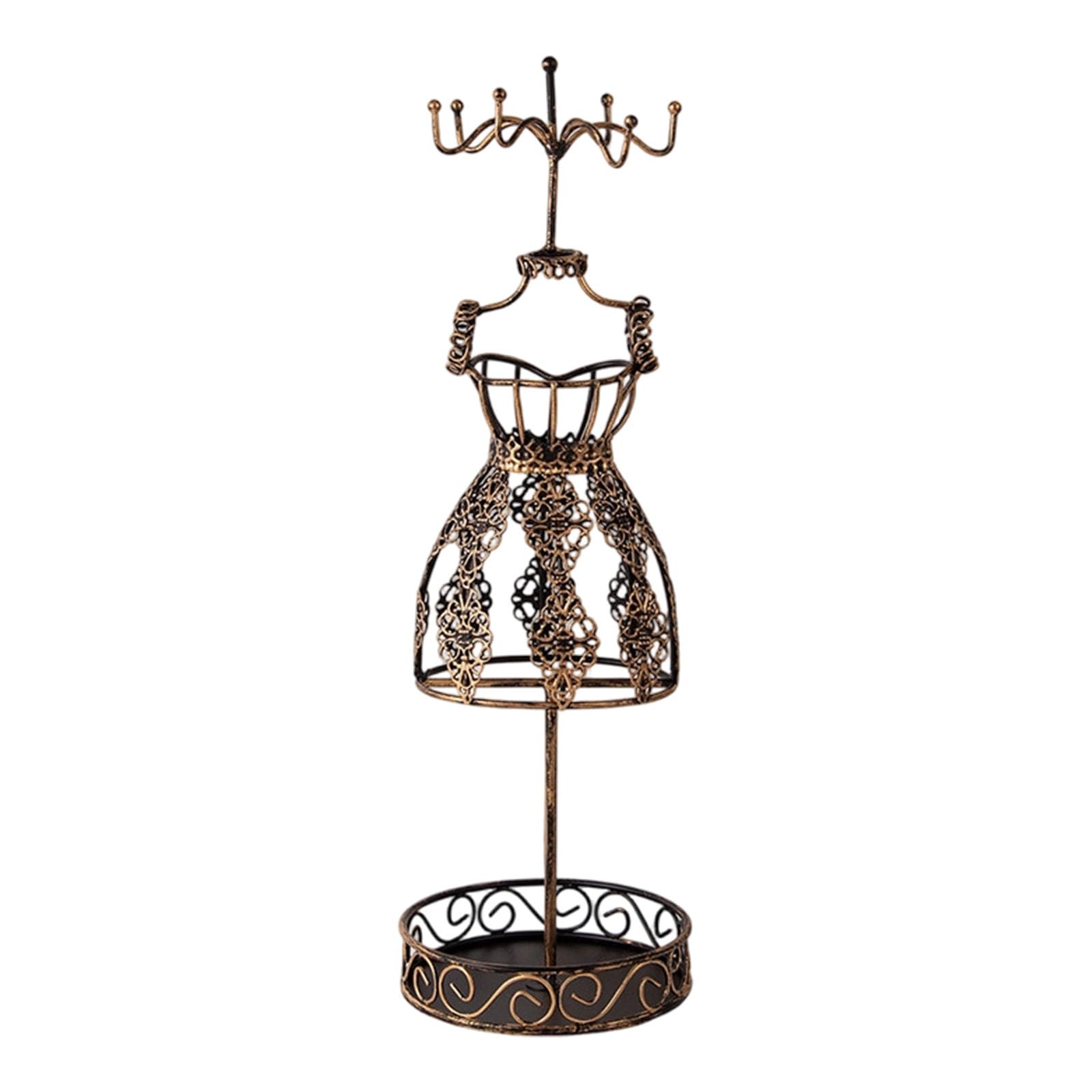 yanzunlrn Metal Jewelry Stand Jewelry Displaying Tower Metal Texture Suitable for Earrings and Necklaces Sturdy Iron Frame Vintage Display Stand