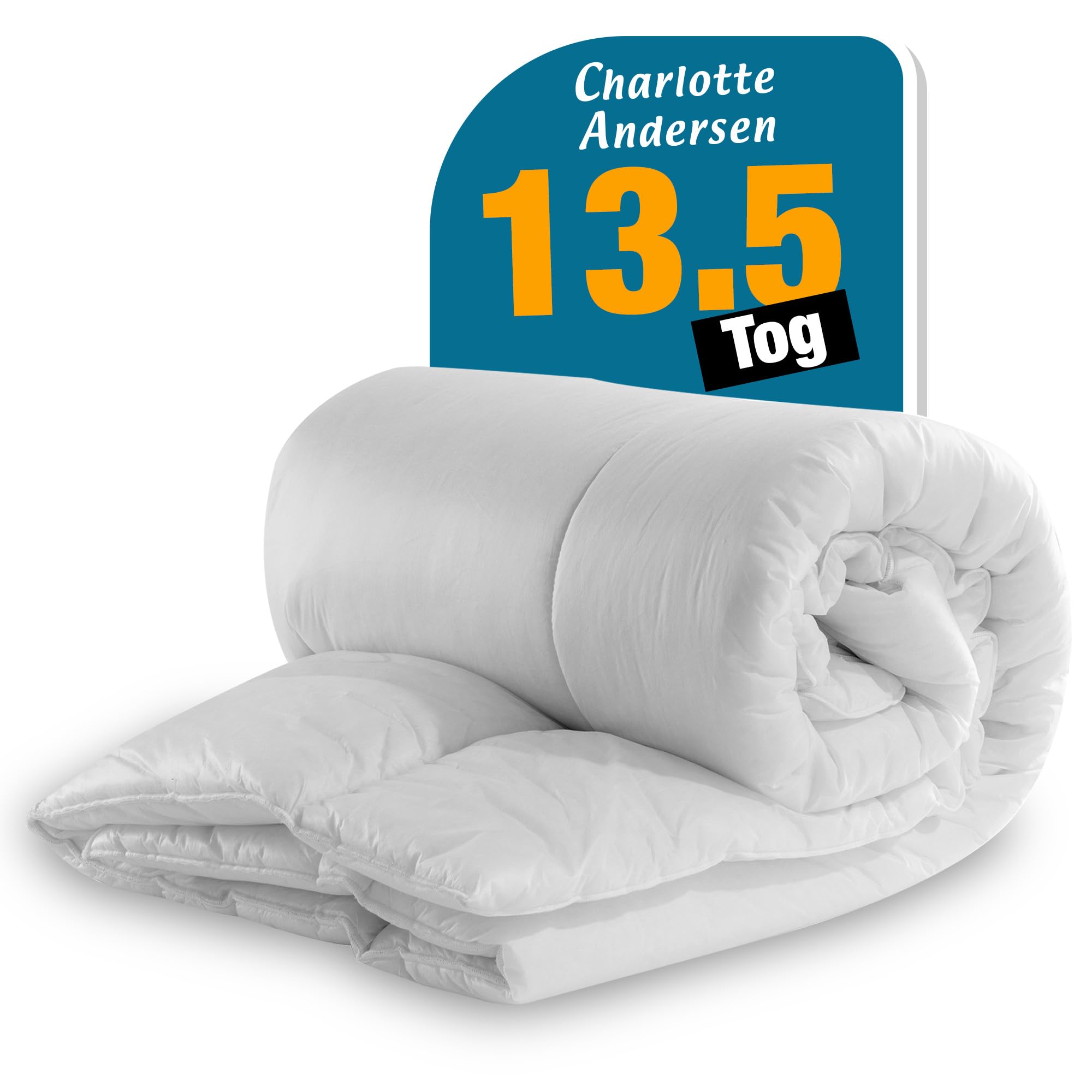 Charlotte Andersen King13.5 Tog Duvet Quilt Autumn Extra Heavy Winter Warm and Snug cosy Super Soft Non-Allergenic Hollowfibre Filling Machine Washable (13.5 TOG KING DUVET)