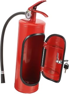 Extinguisher Shaped Wine Box Red Wine Storage Container Bar Decor for Firefighter Gifts Holder Countertop Organizer