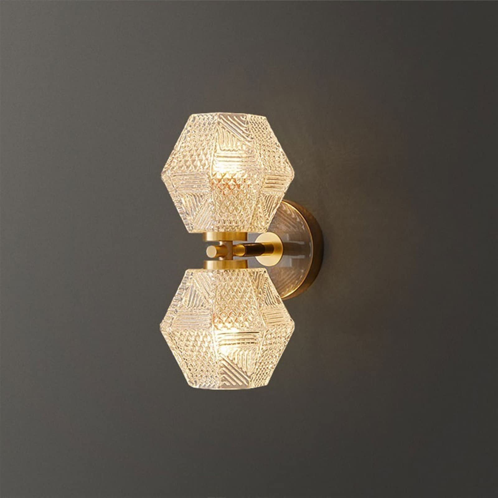 Apliques Lámpara de Pared de Fondo de TV, luz de Noche de Dormitorio de Lujo, luz de Pared de Cristal de Lujo Moderna, Accesorios de iluminación for balcón Luces de Pared