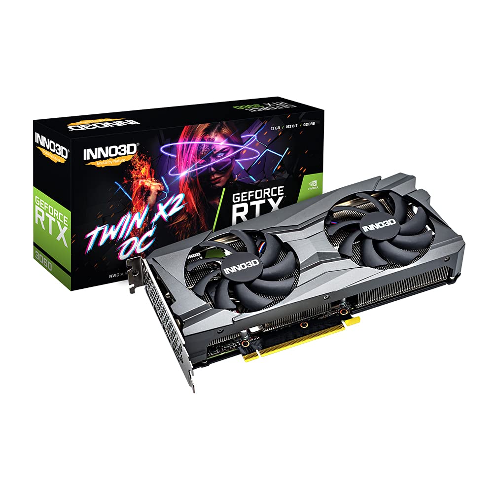 Inno3DGeForce RTX 3060 Twin X2 OC LHR, 12GB GDDR6, HDMI, 3X DP (N30602-12D6X-11902120H)
