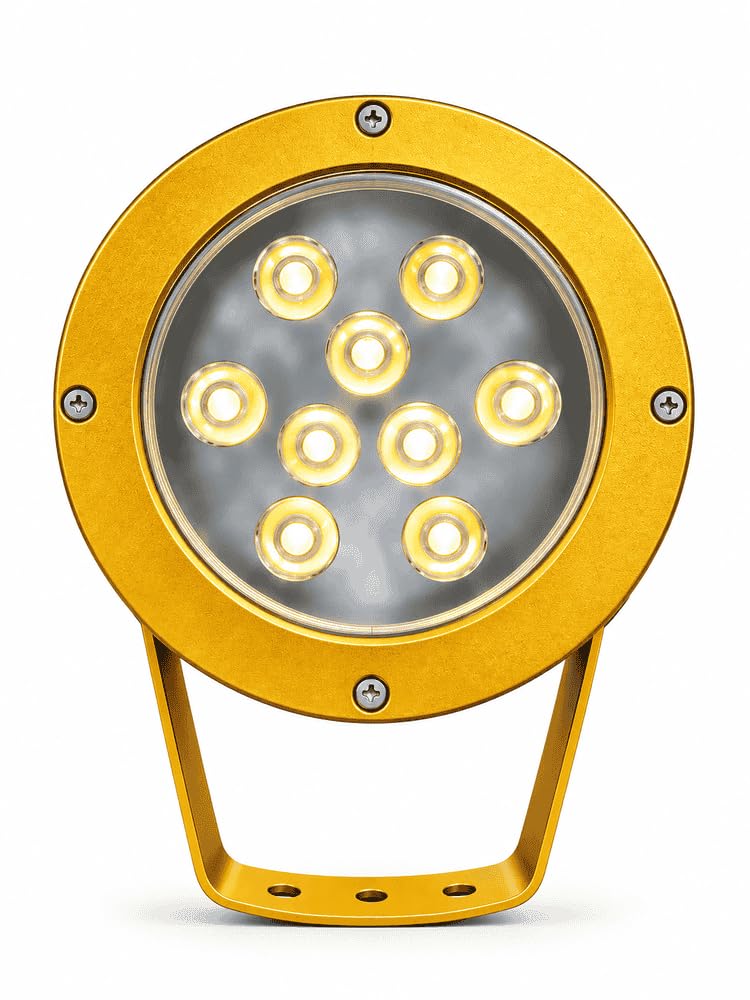 9 LED 9 WATT Golden Body SPOT Fountain Light Back Dia - 85 MM Outer Dia – 120 MM(AL051) Blue-image-25