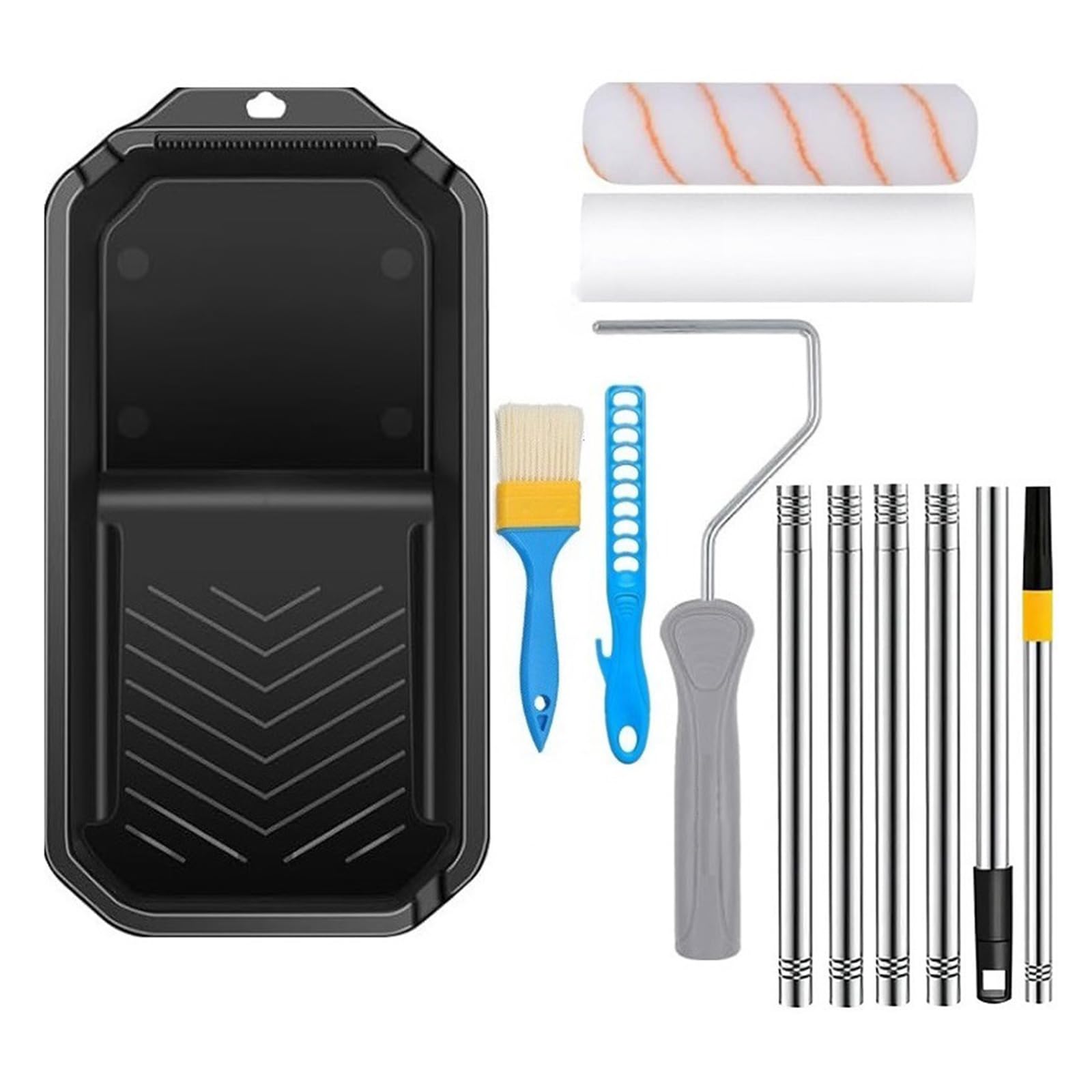 Set piccoli rulli multiuso per pittura con schiuma e design in microfibra Accessorio per strumenti pittura murale per uso quotidiano artigianale e professionale
