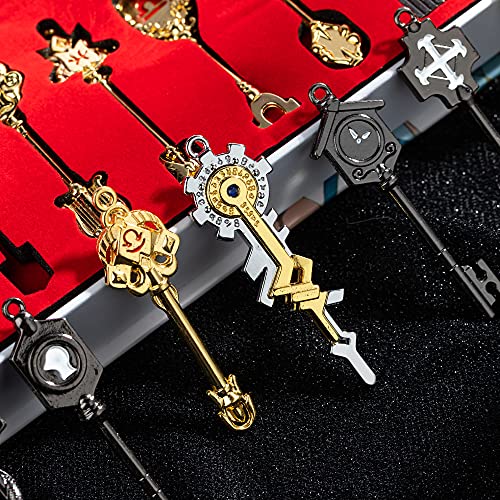 Fairy Tail Key 29 Golden Zodiac Keys Necklace Fairy Tail Keychain Set Prop Accessories #TOP6