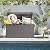 Flamaker Outdoor Storage Box 100 Gallon Waterproof Resin Deck Box with Air Rod Indoor Outdoor Lockable Storage Bench for Patio Cushions, Tools, Pool Accessories (Brown)