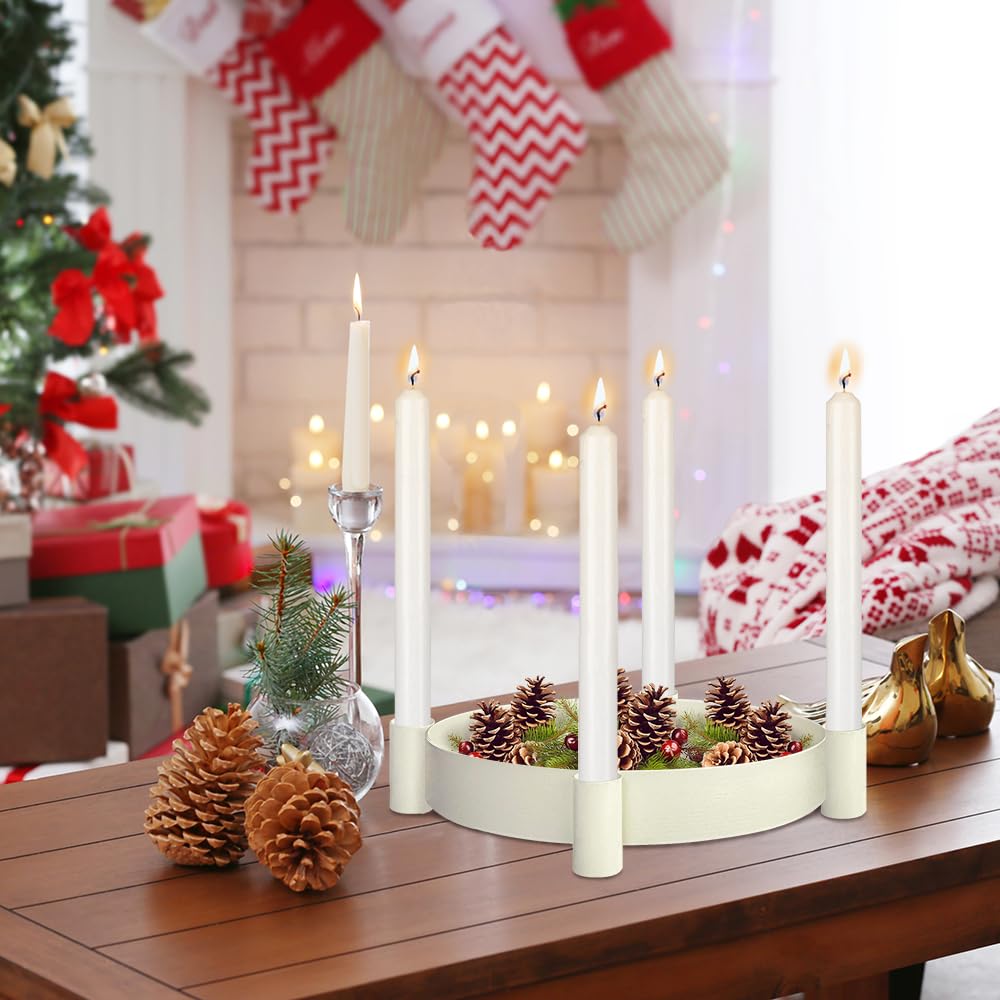Advent Wreath Candle Holder Round Advent Candle Holders For 5 Candles Advent Christmas Decorations Gold Metal Ring Candles Stand Table Church Home B - View #6