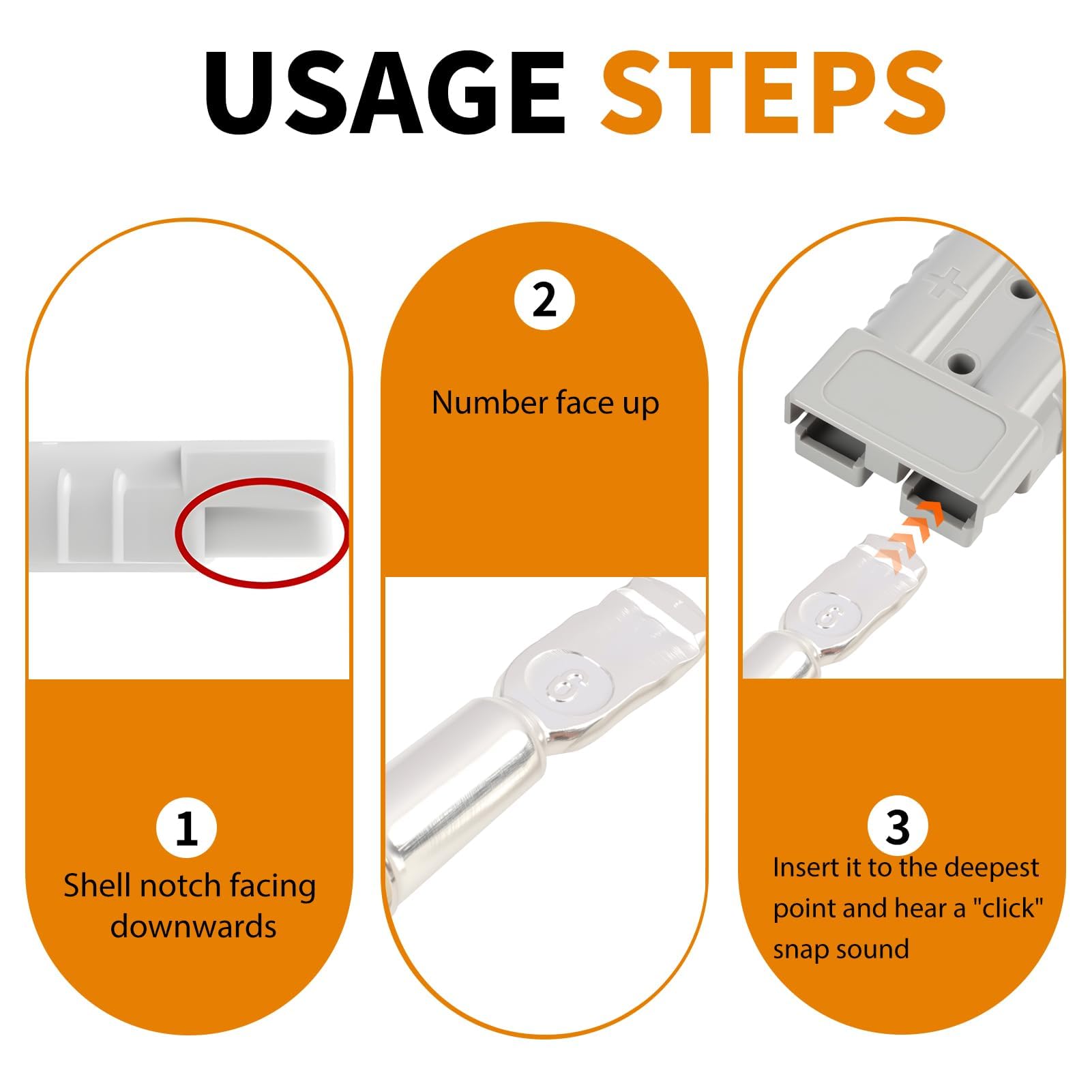 50A 600V Connettore Di Batteria, 4 Pz Connettore Per Batteria Connessione Rapida, Alimentazione Modulare 50A, Presa Per Batteria Da 50 Ampere, Per Auto, Rimorchio, Winch Trailer Verricello, Nave - 4