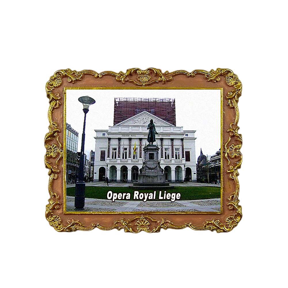 Calamita da frigorifero 3D Liegi Belgio, souvenir, calamita in vetro di cristallo, magnete turistico, collezione souvenir, regalo per la casa e la cucina