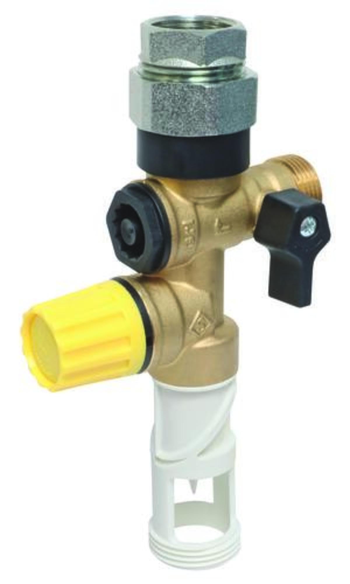 SOMATHERM FOR YOU - Gruppo di Doppia Sicurezza in Teflon Orientabile con Raccordo Dielettrico - Ideale per Proteggere le tue Installazioni Dall'Acqua Calcarea - Dimensione: 1/2"